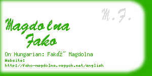 magdolna fako business card